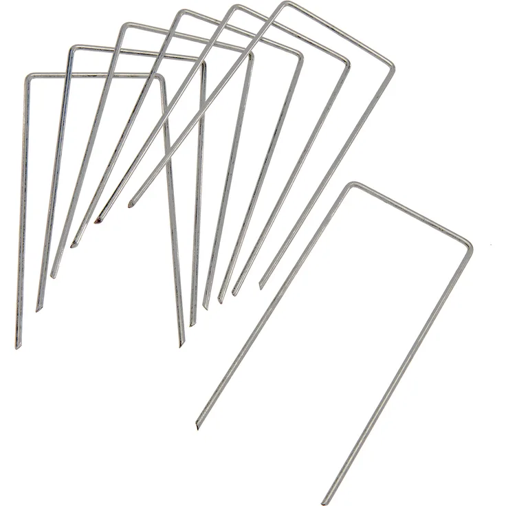 HaGa 100 Bodenanker Metall verzinkt in U-Form 150mmx70mm Ø3mm für Vlies und Schlauch