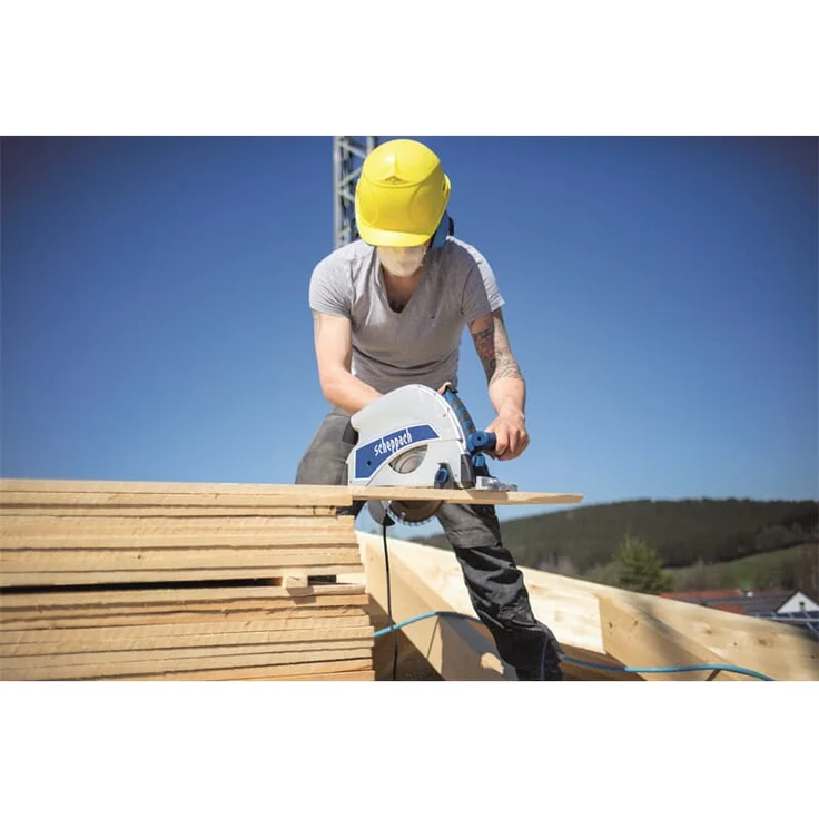 Scheppach Tauchsäge PL75 inkl. 1400mm Führungsschiene Handkreissäge 1600W Leistung Schnitttiefe 75mm Sägeblatt 160mm - 36 Zähne neigbar mit Kippschutz bis 45° inkl. umfangreichem Zubehörset – Bild 9