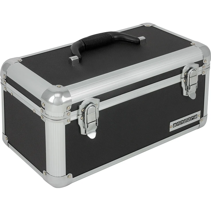 anndora Werkzeugkoffer 13 L Transportbox Werkzeugkasten Werkzeugbox - schwarz – Bild 1