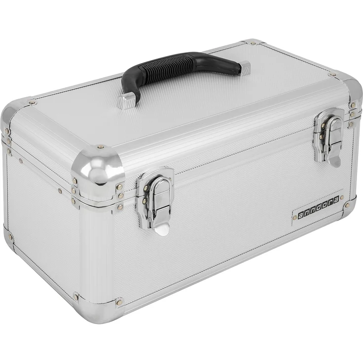 anndora Werkzeugkoffer Transportbox 13 L Werkzeugkasten Werkzeugbox - silber – Bild 1