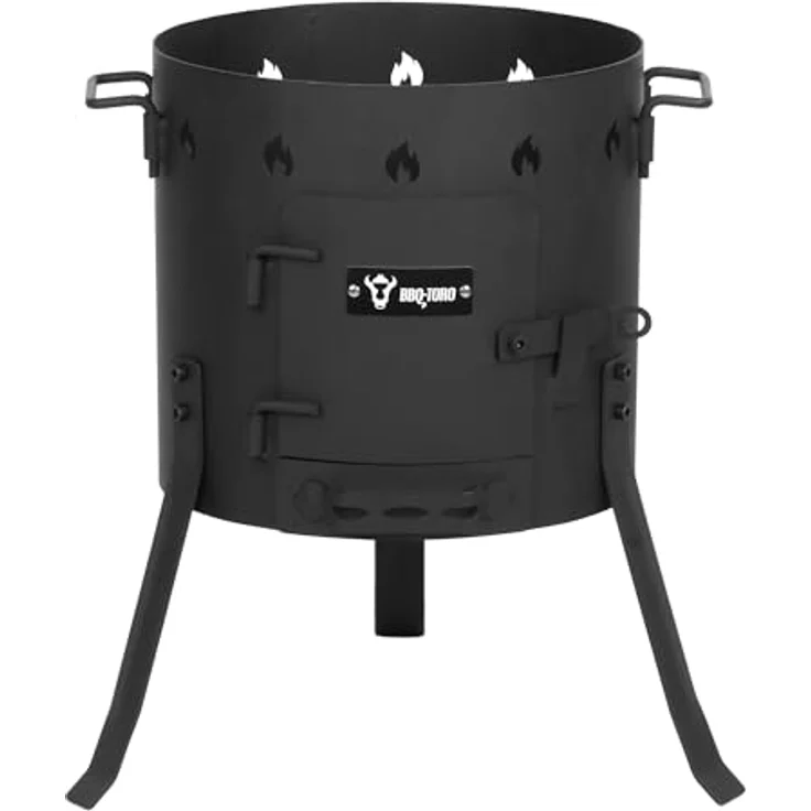 BBQ-Toro Kazan Ofen Ø 35 cm, Gulaschkessel und Feuerkessel für Outdoor, mit stabilen Füßen und Ascheschubkasten, mobil und vielseitig – Bild 1