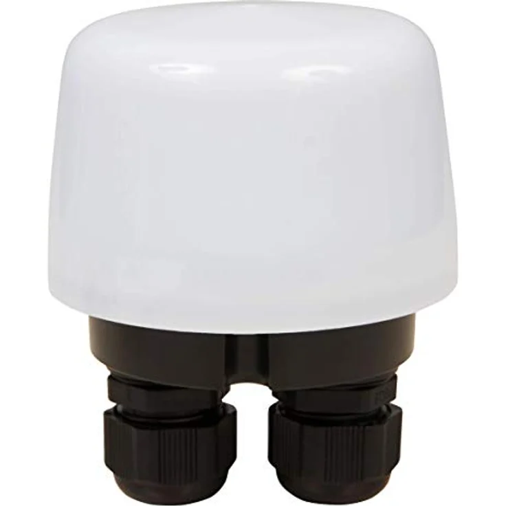 McShine Dämmerungsschalter 230V/15A IP66, variabel 5-50Lux, weiß – Bild 1