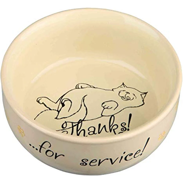 Trixie Katzennapf Thanks for Service, Keramik, 1 Stück - Sortierte Farbe (1er Pack) – Bild 4