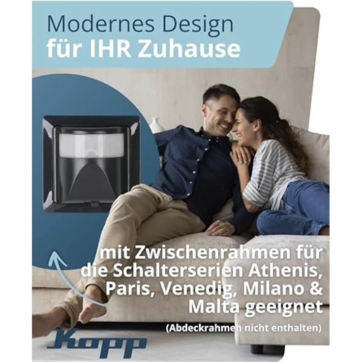 Kopp 808405188 Infra Control R 180° UP IP 20, anthrazit, 3-Draht – Bild 4