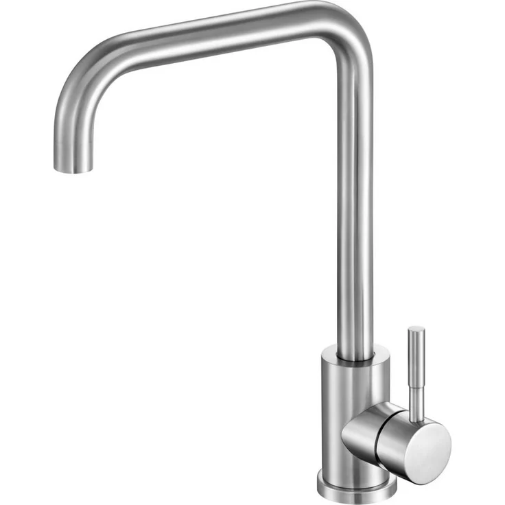 TRIZERATOP Steely Küchenarmatur, Einhebelmischer, chrom, 360° drehbar, 35 cm, inkl. flexiblen Edelstahl-Geflechtschläuchen