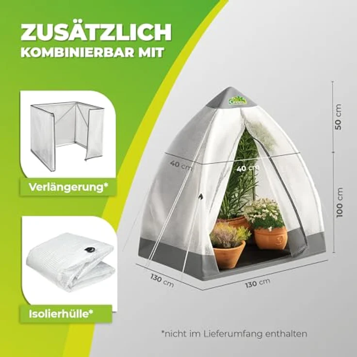 Foliengewächshaus Winter 'TROPICAL ISLAND M', H150xB130xT130cm - Biogreen – Bild 9