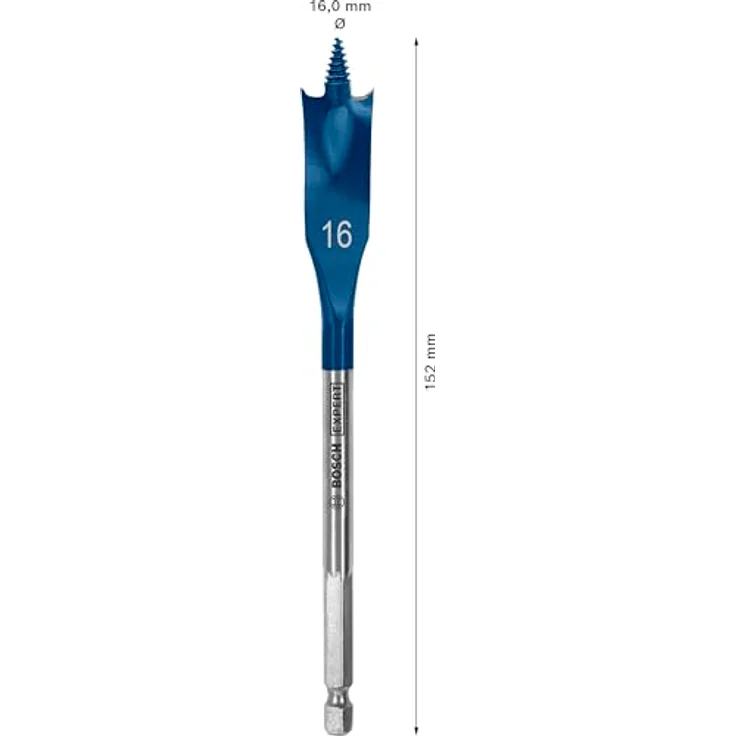 Bosch Expert Self Cut Speed Flachfräsbohrer 16mm x 152mm, HEX Schaft, extrem schnelles Bohren für Weichholz – Bild 3