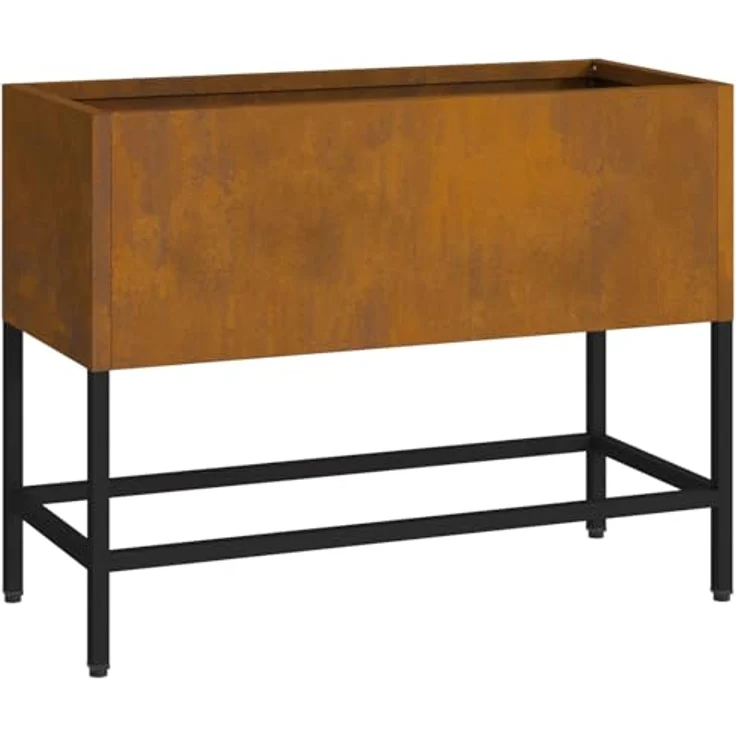 vidaXL Hochbeet aus Cortenstahl, rechteckig 60x26x45 cm, braun, wetterfest, für Innen- und Außenbereiche – Bild 1