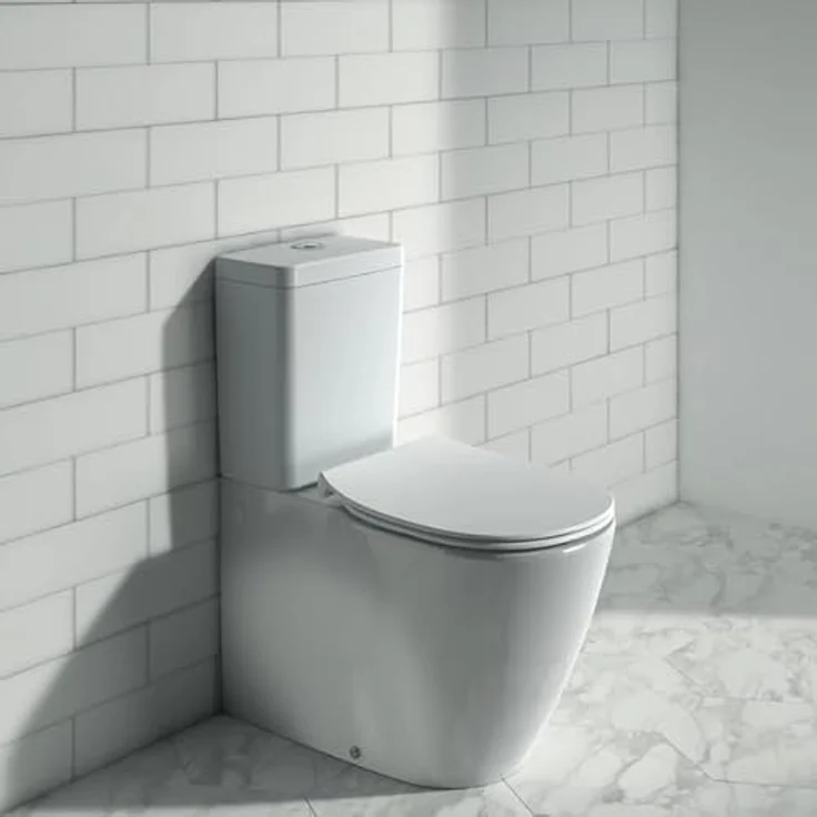 Ideal Standard WC-Sitz Connect, Softclosing Flat, Weiß, Duroplast-Kunststoff, mit stabilen Edelstahlscharniere – Bild 3