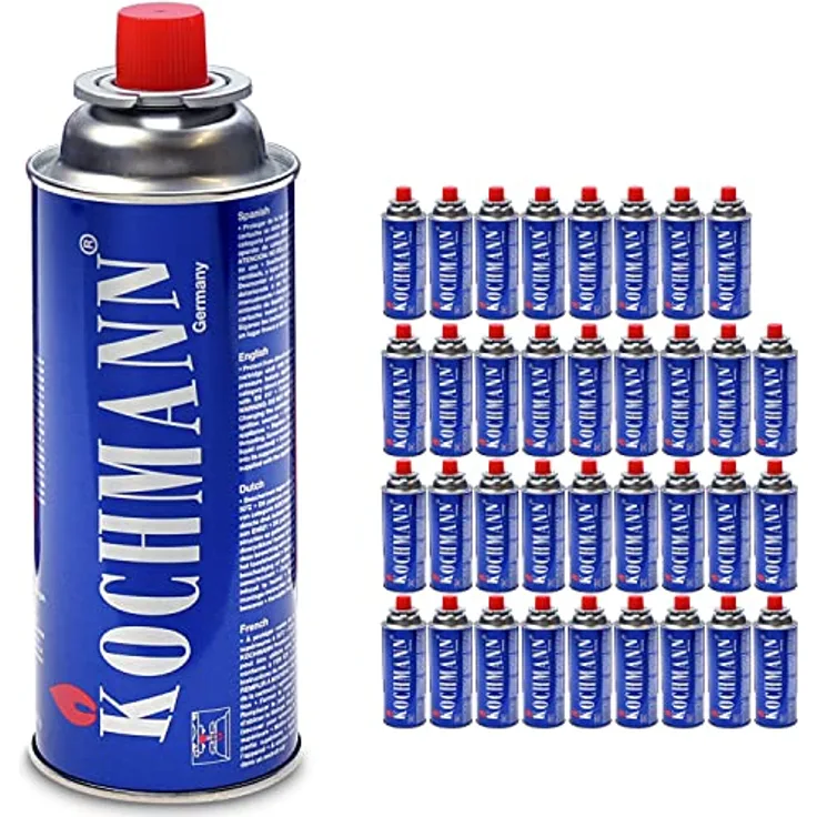 Kochmann PREMIUM 28 x Gaskartuschen 227g, hohe Brenndauer & universell einsetzbar für Gaskocher