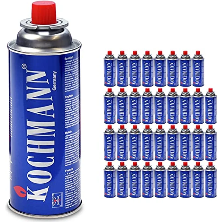 Kochmann PREMIUM 28 x Gaskartuschen 227g, hohe Brenndauer & universell einsetzbar für Gaskocher – Bild 1