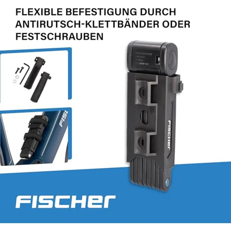 Fischer Faltschloss XL 110 cm mit Halter – Bild 4