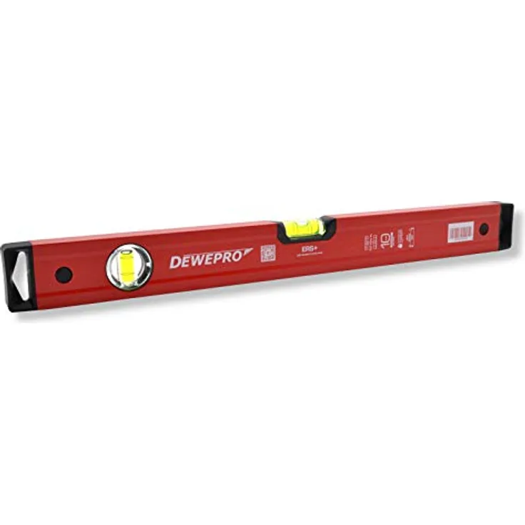DEWEPRO® Profi Wasserwaage Aluminium - rot lackiert - Länge: 30cm 0,3m - Messtoleranz: 0,5mm/m - Aluwasserwaage Aluminiumwasserwaage