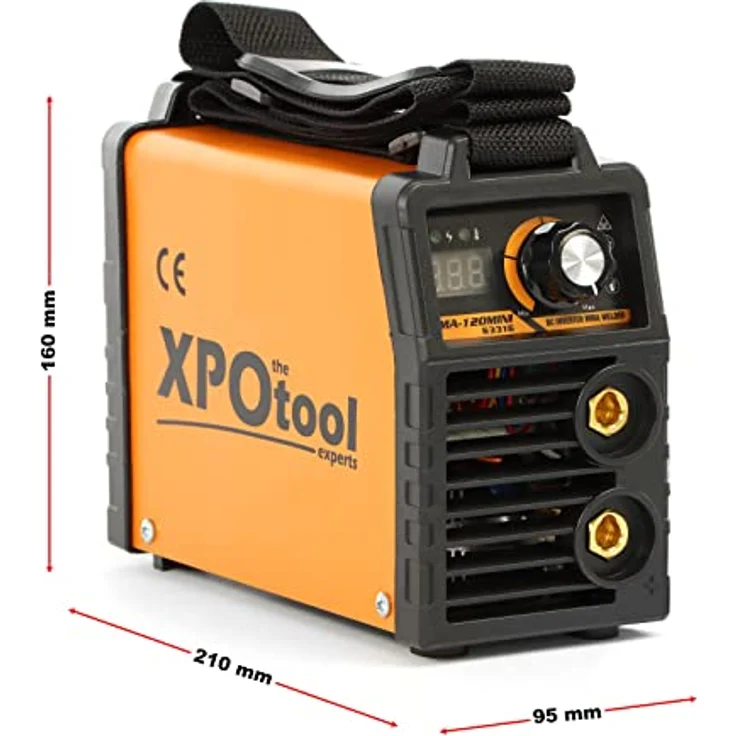 XPOtool MMA Elektroden Schweißgerät 20-120A IGBT Inverter, E-Hand mit Arc-force, Hot-start, Anti-stick, inklusive Zubehör – Bild 5