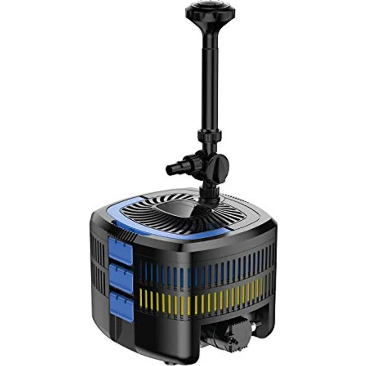 Mauk UV-C Kassetten Teichfilter System | Unterwasser Komplettset mit Pumpe & UV Lampe | Reinigung & Fontäne