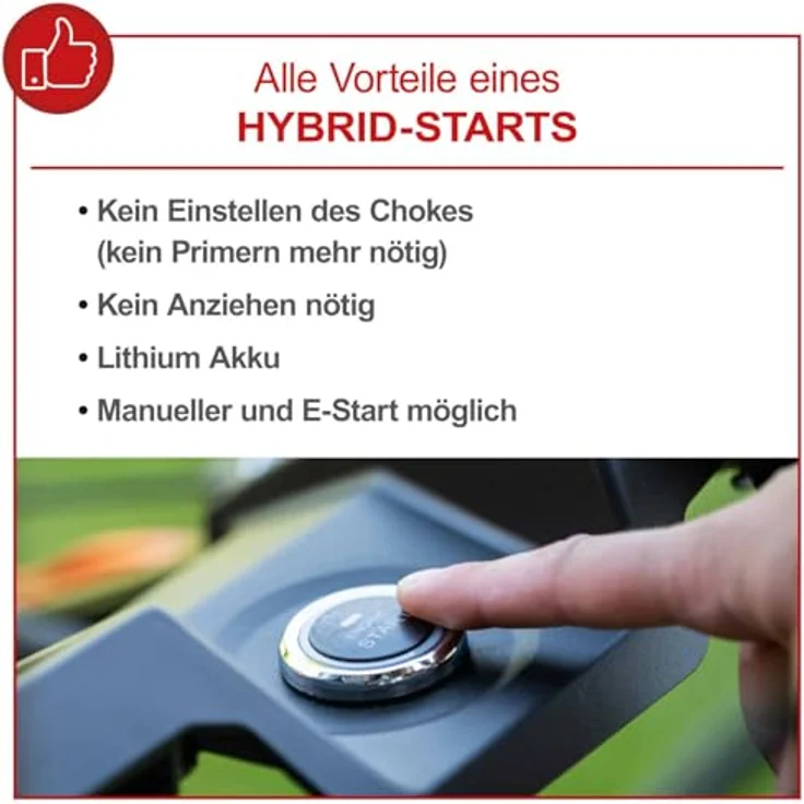 Scheppach Benzin-Rasenmäher MS225-53E VS, Hybrid-Start mit 4-Taktmotor, 53 cm Schnittbreite, 65 L Auffangkorb, inkl. 2Ah Akku und 2,4A Ladegerät – Bild 8