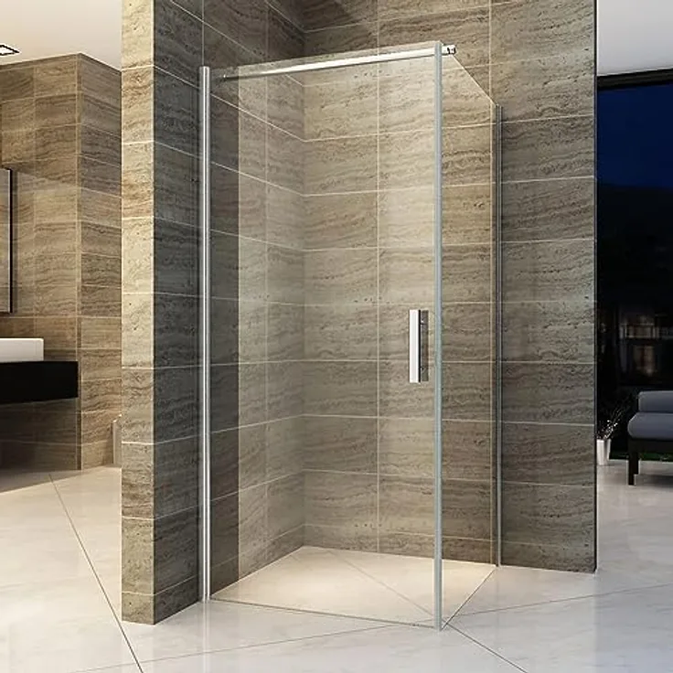 Aloni Duschkabine Eckdusche Schwingtür 6mm Klarglas 90x90x190cm - Preisvergleich