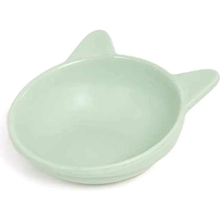 CanadianCat Company | Katzennapf erhöht, Futternapf Katze Cat Diner mit DREI Keramik Näpfen, Ø14,5 cm Fressnapf, Futterschale, Futterstation, mintgrün/grau – Bild 5