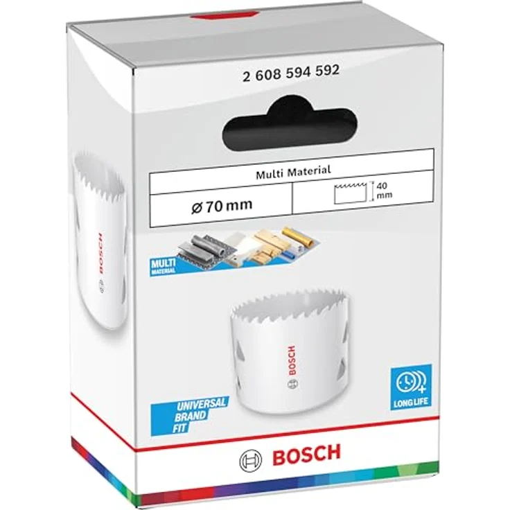 Bosch Gewindelochsäge für Multimaterial, Ø 70 mm, für Stahl, Trockenbauwand, langlebig, Professional Zubehör – Bild 2