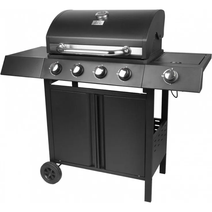 Proregal Gasgrill RIBEYE Gasgrill mit 4 Hauptbrennern plus Seitenkocher, aus rostfreier, aus rostfreier Stahl - Preisvergleich