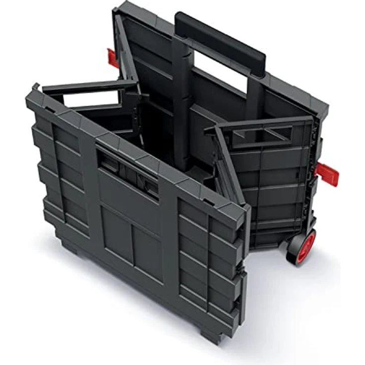 Kistenberg KCT4040, Zusammenklappbarer Transportwagen auf Rädern, schwarz, belastbar bis 25 kg – Bild 3