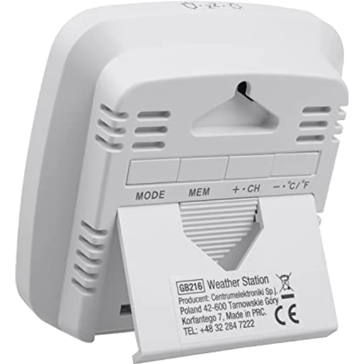 Greenblue GB216 Poolthermometer mit Wetterstation, DCF, kabelloser Wassertemperatursensor, Weiss, Grau – Bild 9