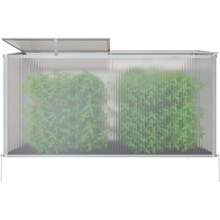 GARMIO® Gewächshaus Protea Klein, Alu Frühbeet, Mini-Gewächshaus, Treibhaus, Frühbeetkasten, Pflanzenbeet, Anzuchtbeet, Tomatenhaus, Pflanzenhaus für Garten, mit 4X Hering – Bild 2