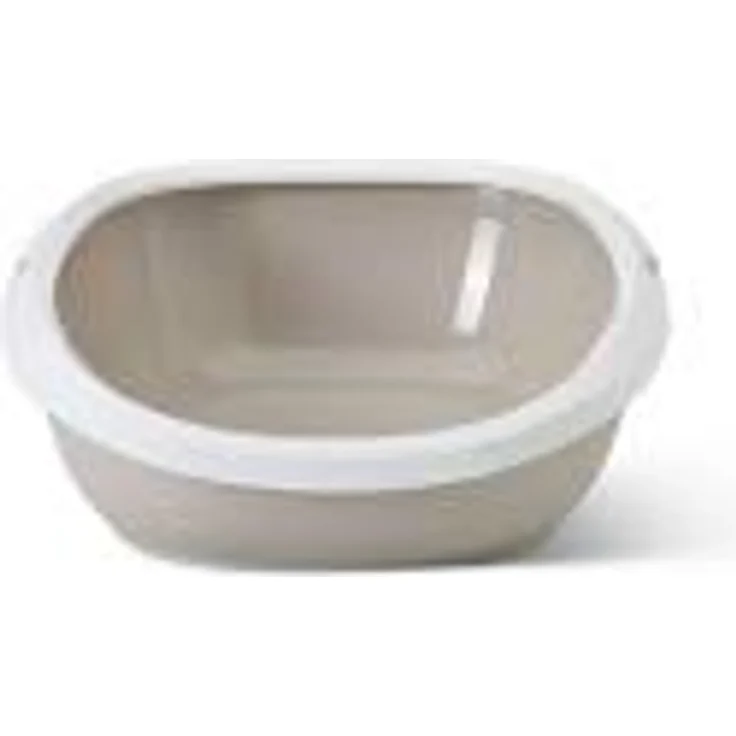 Nobby Katzentoilette Gizmo, Katzentoilette mit abgerundetem Rand und geringer Einstiegshöhe, mokka/weiß – Bild 2