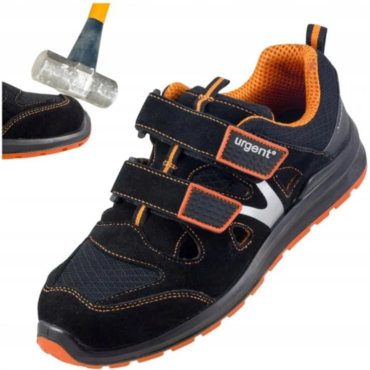 URGENT Sicherheitssandale Unisex 309S1, Leichte Arbeitsschuhe mit Stahlkappe, Größe 42