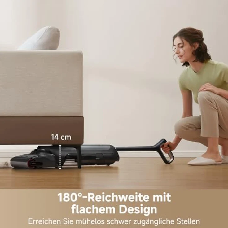Dreame Nass-Trocken-Sauger Mova M10, 300 W, 18000Pa Saugleistung, Vollautomatische Selbstreinigung, Federleicht, Weiß – Bild 4