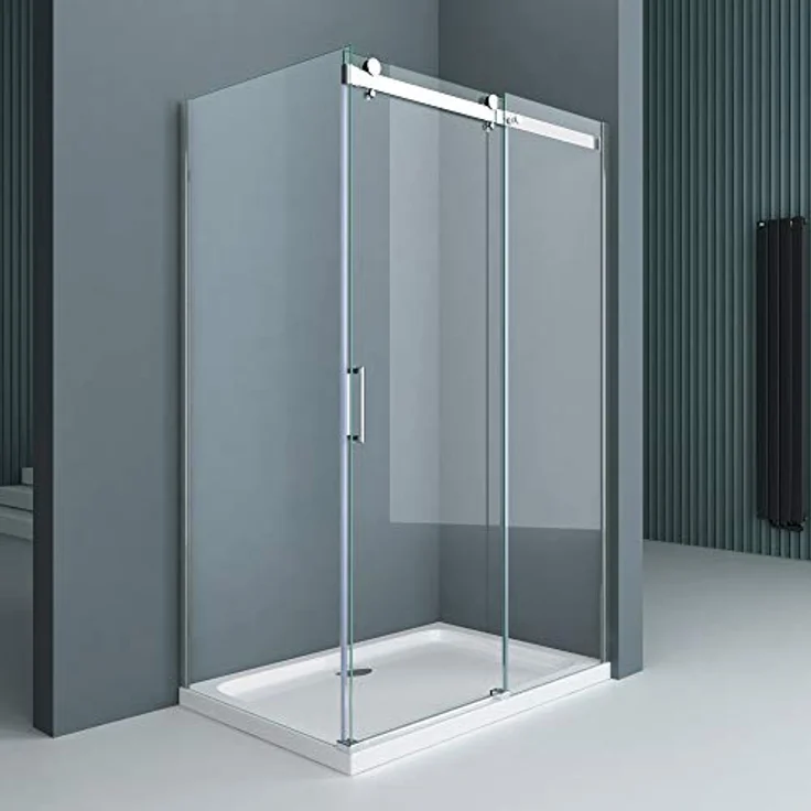 Sogood Duschkabine Ravenna17 70x100x195cm Duschabtrennung mit Schiebetür ESG-Sicherheitsglas Klarglas inkl. beidseitiger Easy-Clean-Beschichtung – Bild 2