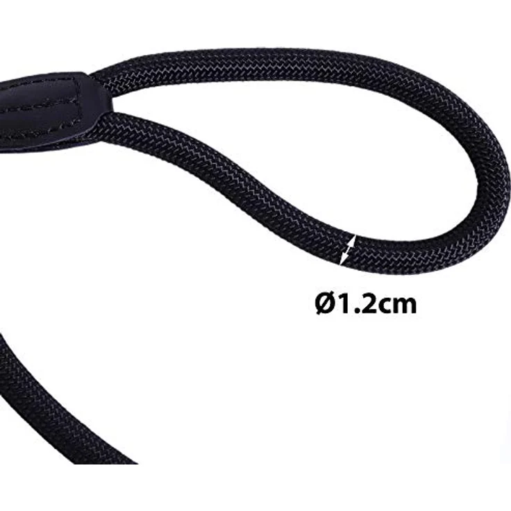 lionto Retrieverleine Hundeleine Führleine Zugleine robust wetterfest, Länge 120 cm schwarz – Bild 5