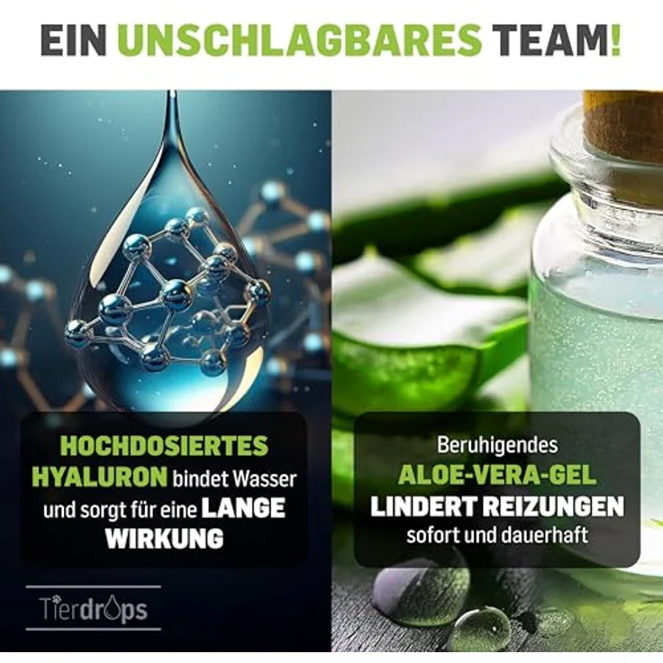 Tierdrops Augentropfen für Hunde und Katzen, 0,30% Hyaluron und Aloe Vera, natürliche Augenpflege ohne Konservierungsmittel gegen trockene und gereizte Augen – Bild 4