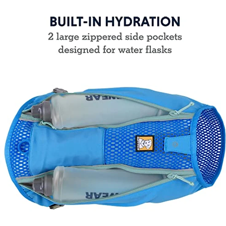 RUFFWEAR Trail Runner Running Weste Blue Pool S, Laufweste für Hunde mit verstellbarem Rucksack-Design – Bild 2