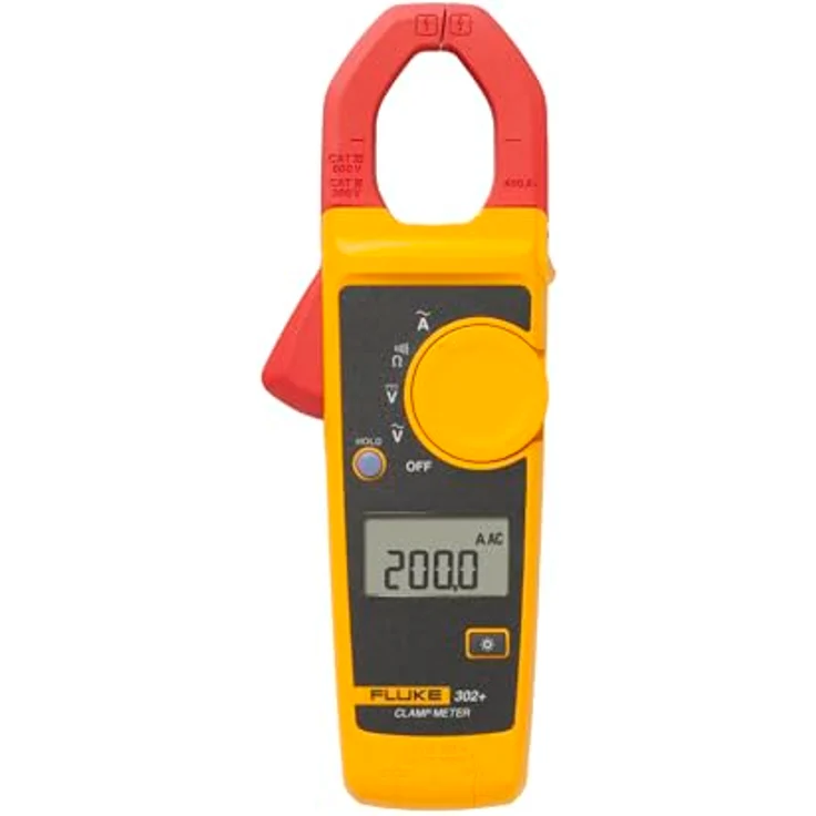 Fluke 302+, Digitale Strommesszange bis 400 A, mit hintergrundbeleuchteter Anzeige und Hard Point™ Messleitungssatz – Bild 1