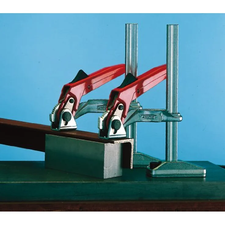 Bessey Maschinentischspanner BS, BS2N - Schraubzwinge aus vergütetem Stahl, galvanisch verzinkt, mit stufenloser Höhenverstellung und T-Nutenstein – Bild 2