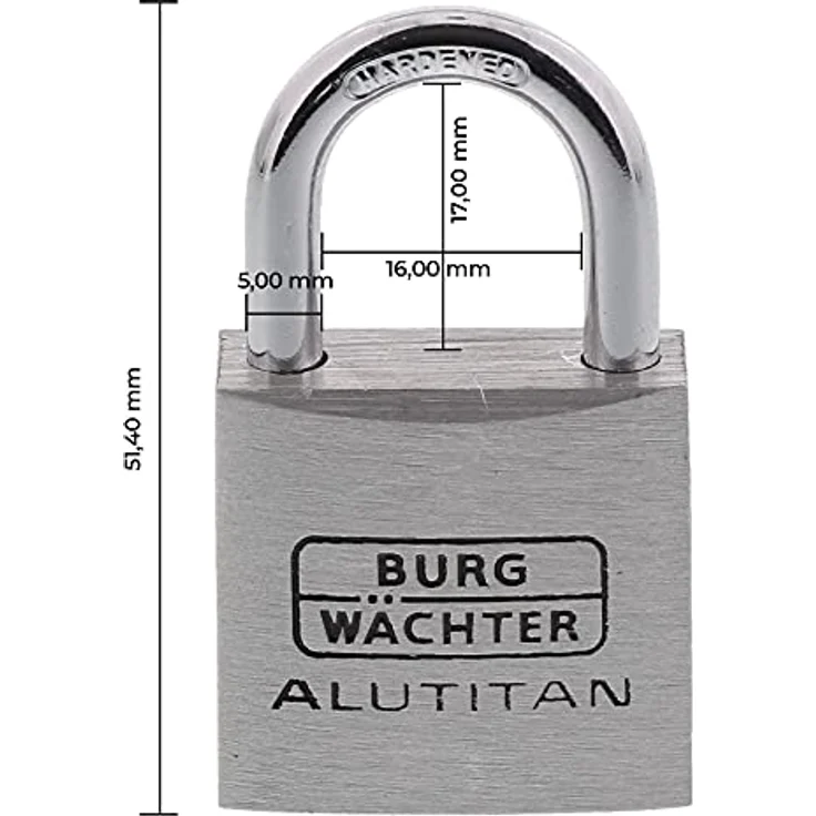 BURG-WÄCHTER Vorhängeschloss, 2er-Set, 5 mm Bügelstärke, 4 Schlüssel, Duo 770 30 SB – Bild 4