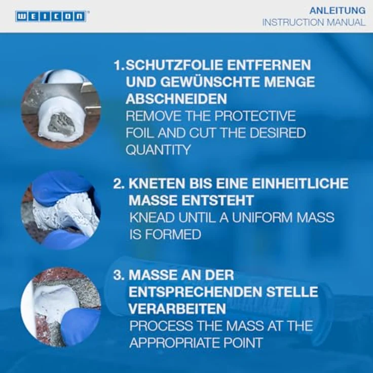 WEICON Repair Stick Holz, 56 g für dauerhafte und elastische Reparaturen von Holzteilen – Bild 3