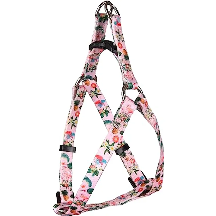 Geschirr Step&GO SERA ROSA/GRÜN/GELB MIT FLAMINGO XS 30-40CM 10MM