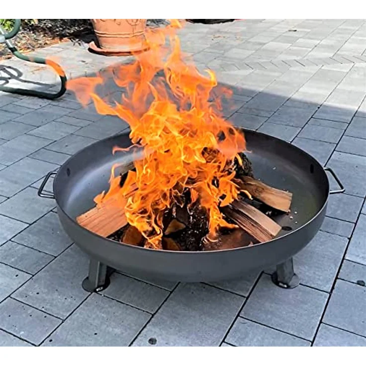 Czaja Feuerschale Bonn Ø 80 cm - Stabile Feuerstelle aus gebeiztem Stahl, rustikales Design, ohne Wasserablaufbohrung – Bild 2