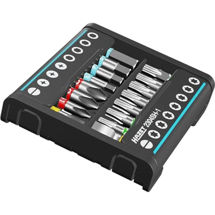 HAZET Smart Holder 2304SH-1, 16-teilig Werkzeughalter mit 6,3 mm (1/4 Zoll) Abtrieb, Schlitz, Kreuzschlitz PH, Innen-Sechskant, TORX, Made in Germany für KFZ-Wartungen und Reparaturen – Bild 4