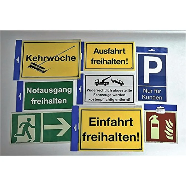 carstyling XXL Warn-, Hinweis- und Verbotsschild Wer hier parkt wird angezeigt und kostenpflichtig abgeschleppt! 200 x 300 mm PST-Kunststoff, weiß – Bild 2
