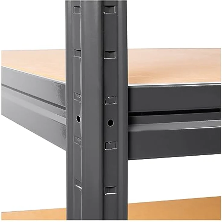 STIER Schwerlast-Fachbodenregal, maximale Fachlast 600kg, HxBxT 1770x1200x450 mm, stabiles Stahlgestell, einfach zu montieren, grau – Bild 4