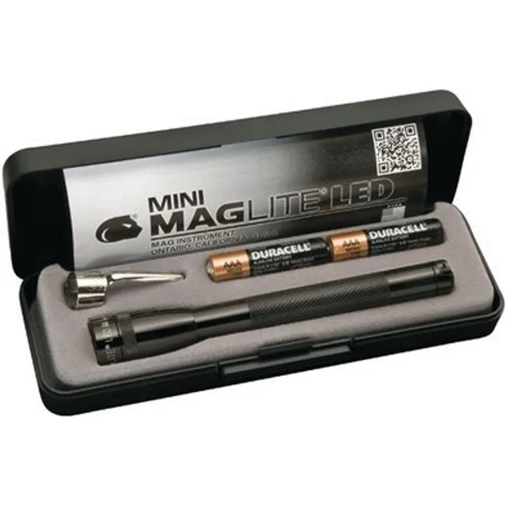 MagLite Super Mini R3 LED, Taschenlampe in Schwarz mit 116 m Reichweite und wasserbeständigem Gehäuse
