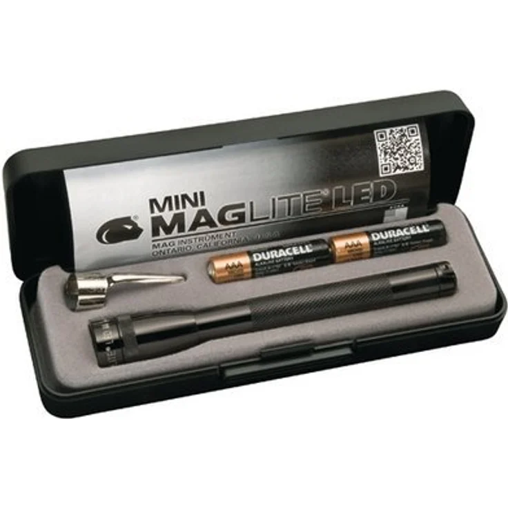 MagLite Super Mini R3 LED, Taschenlampe in Schwarz mit 116 m Reichweite und wasserbeständigem Gehäuse