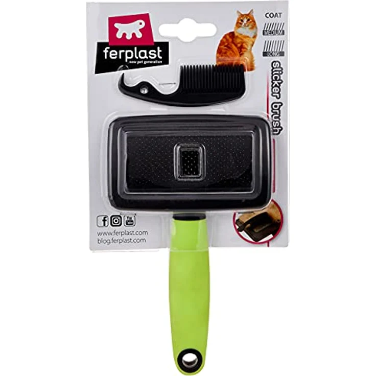 Ferplast 85802899 Softbürste Gro 5802, für Katzen, Maße: 16 x 9,8 x 3,3 cm – Bild 3