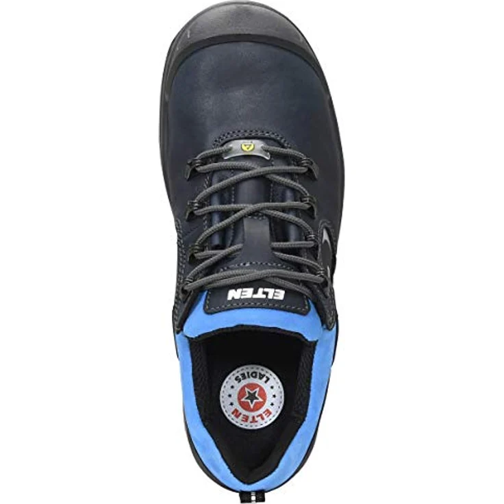 ELTEN LENA blue Low ESD S3 Sicherheitsschuh, Damen Halbschuh aus Rindleder mit atmungsaktivem Textilfutter und PU/PU Sohle, blau – Bild 7