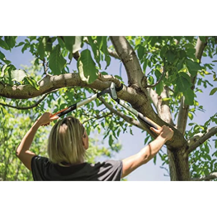 Fiskars PowerGear X Bypass-Getriebeastschere für frisches Holz, Antihaftbeschichtet, Gehärteter Präzisionsstahl, Länge 64 cm, Schwarz-Orange, LX94-M, 1020187 – Bild 8