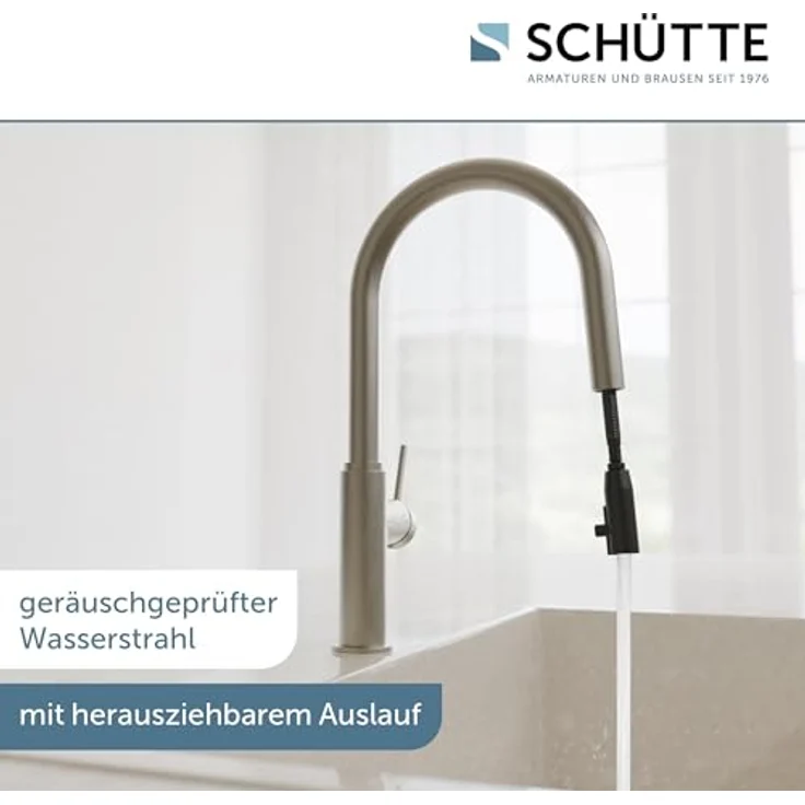 Schütte Spültischarmatur BLACKPOOL, energiesparend mit Cold-Start-Funktion, 360° schwenkbar, ausziehbarer Schlauch – Bild 10