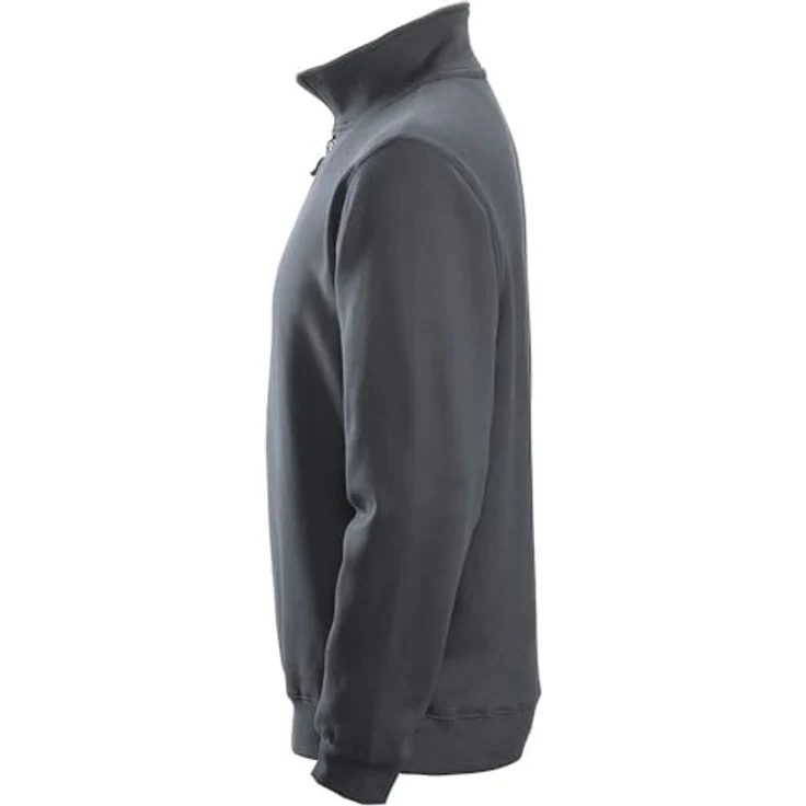 Snickers Workwear Troyer, robuster Reißverschluss-Troyer aus 80% Polyester und 20% Baumwolle, Größe XS, stahlgrau, 300 g/m² – Bild 3